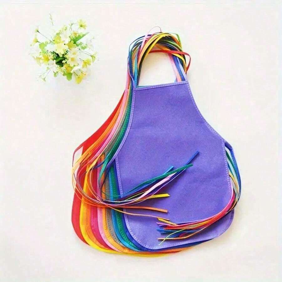 6pcs Kids Artist Painting Aprons - Waterproof, Comfy, Breathable, Stain Resistant Non-Woven Fabric For Classroom, Craft, Kitchen, Party And Art Activities (Random Colors),Classroom,Arts And Crafts Kids,Arts And Crafts - Multicolor - View 1