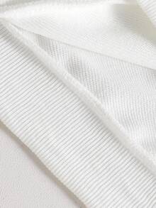 SHEIN Áo nỉ có mũ, phối sọc tương phản, túi, phong cách thường ngày cho bé trai tuổi teen, thích hợp cho mùa thu/đông. - trắng - Xem 8