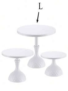 SHEIN 1PC White Cake Rack, Birthday Party Dessert Rack, Event Wedding Cake Dessert Metal Tray, Cupcake Display Tray And Bracket