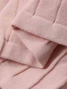 DAZY 秋冬束腰紧身鸡尾酒会礼服，性感露肩花卉装饰派对礼服，时尚婚礼、宴会、舞会晚礼服毛衣裙 - 粉色 - 查看 3