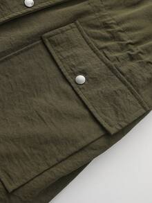 EMERY ROSE Plus Size Women's Reversible Hooded Trench Coat, Autumn/Winter Fall Cloth For Women