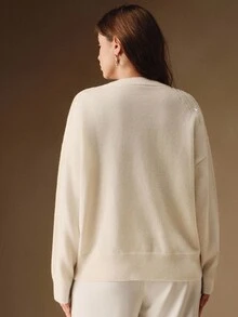 Anewsta Áo kiểu nữ thanh lịch đính sequin họa tiết cánh chim, màu trắng, thích hợp cho tiệc Giáng sinh, đêm giao thừa, cỡ lớn. - Màu be - Xem 7
