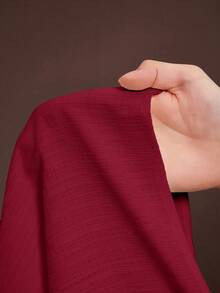 Veslaya 新款春夏休闲度假日常通勤挂脖圆领无袖超宽松阔腿加长裤白色女加大连体裤 - 酒紅色 - 查看 9