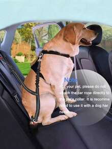 1pc Pet Car Seat Belt Retractable Leash, Heavy Duty Dog Harness Seatbelt - Ideal Pet Family Essential - Black - View 4