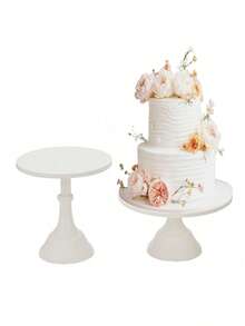 SHEIN 1PC White Cake Rack, Birthday Party Dessert Rack, Event Wedding Cake Dessert Metal Tray, Cupcake Display Tray And Bracket