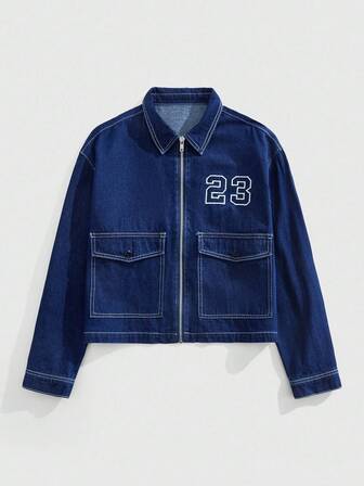 Street Life Giacca di jeans corta da uomo, stile di strada vintage