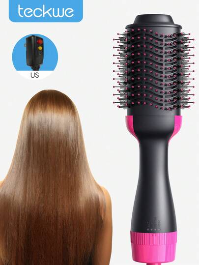 Teckwe Hair Dryer Brush, 4 In 1 One Step Hair Dryer And Styler Volumizer, Hot Comb, Professional Hot Air Brush With Negative Ion Anti-Frizz Blowout For Drying, Straightening, Salon-US Plug, Suitable For Families And Travel Graduation Birthday Holiday Summer Fall Autumn Y2K