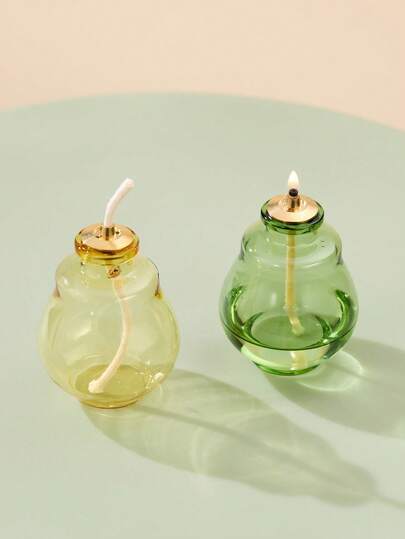 Joivida 1 szt. Ins Style Mała brzuszkowa kreatywna lampa olejowa do ogrodu, aromaterapeutyczna świeca szklana, ozdoba do domu