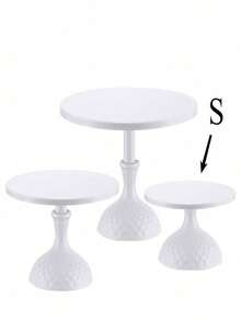 SHEIN 1PC White Cake Rack, Birthday Party Dessert Rack, Event Wedding Cake Dessert Metal Tray, Cupcake Display Tray And Bracket