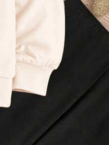 TaviRue 2 件套年轻女孩休闲豹纹“MAMA'S GIRL”字母图案长袖运动衫和长裤套装，卡通印花，适合秋冬季 - 彩色 - 查看 4