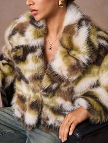 Lumalex Kunstfell Kurze Loose Fit Damen Jacke - Grau - Übersicht 6