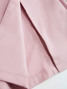 Sweetra Áo khoác Blazer tay dài đơn hàng khuy đơn giản cổ ve lật thời trang nữ - Màu Hồng baby - Xem 8