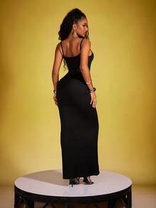 INAWLY 女士纯色简约休闲吊带裙