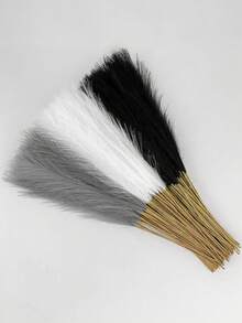 90/10/20/30 قطعة من نبات البامباس الاصطناعي، نبات اصطناعي، ديكور بوهيمي، ديكور منزلي، ديكور غرفة، حشوات للمزهريات، ديكورات زفاف، ديكورات عيد الميلاد، ديكورات ربيعية، مناسب لديكور الزفاف، خلفيات العروس، باقات الزهور، أساور الزهور، قوس الزفاف، ديكور الحفلات، تغليف الهدايا، أطباق الزهور المركزية - الأسود والأبيض والرمادي - مشاهدة 7