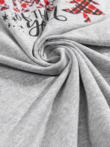 EURMUSE Men Christmas Printed XMAS FW Fashion Regular Long Sleeve Homewear Set Gift For Boyfriend - Grey - View 3