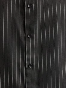 SUMWON Oversized Business Casual Pinstripe Long Sleeve Button Down Shirt Classic Professional Office Wear Regular Length Menswear Plain - Black - View 6