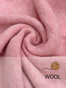 Elenzga 女士优雅通勤休闲双面针织短袖毛衣，搭配可爱蝴蝶结撞色粉色 - 粉色 - 查看 8