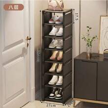 1pc Detachable 3/4/5/6/7 Tier Shoe Rack,Black & White, Easy Assembly Shoe Organizer, Dust-Proof & Water-Resistant, High Capacity Shoe Cabinet For Home - Multicolor - View 17