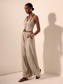 Zivah 女士日常两件套服装 - 卡其色 - 查看 7