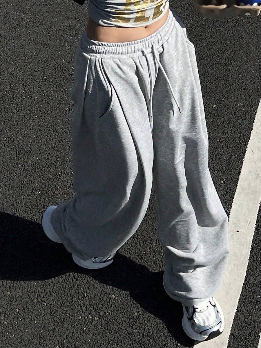 DAZY Teen Girl Casual Sweatpants, School Uniform Sports Loose Pants, Autumn Wear