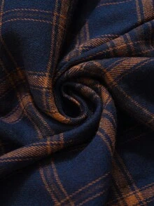 Rusticease Plus Size Women's Plaid Printed Simple Daily Long Sleeve Shirt,Spring/Summer/Vacation - Multicolor - View 4