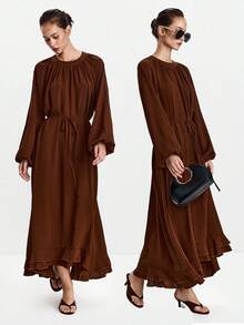 Lumivelle Halloween Women Short Dresses Fall Cloth For Women - Redwood - View 1