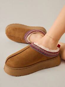 Solecia 女士雪地靴，适合秋冬季日常穿着 - 棕色 - 查看 8