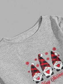 Set di abbigliamento da casa a maniche lunghe con stampa natalizia, regalo di Natale per il fidanzato