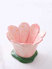 Joivida 手绘陶瓷花杯香薰蜡烛杯花饰北欧简约烛台卧室客厅ins风摆件送女友朋友的礼物办公桌摆件提升家居氛围必备