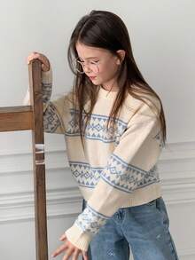 DAZY 青少年女孩日常休闲毛衣，秋季