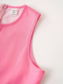 Joliand Joliand 1 pieza Vestido tipo tank holgado con patrón degradado elegante y urbano para niñas preadolescentes, apto para uso casual diario, viajes, reuniones, fiestas, verano