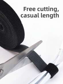 1m/3m/5m 充电线整理器、电缆扎带、魔术贴扎带、数据线收纳、自夹式双面卷绕器魔术贴扎带，适用于耳机/USB 线缆、电脑线缆扎带、桌面线缆背面整理器、线缆和电线管理，居家和办公室整理，圣诞节礼物赠送 - 黑色 - 查看 5