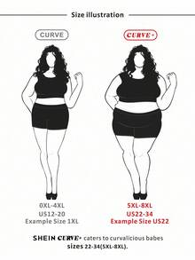 SHEIN CURVE+ Quần jean đen cỡ lớn, quần jean ống loe rách, quần denim co giãn cao thoải mái có túi, trang phục thường ngày - Rửa trung bình - Xem 3