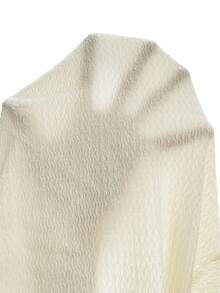 INAWLY Áo cánh dài tay hở vai thời trang mới, ôm sát, cỡ lớn dành cho nữ - Màu be - Xem 3