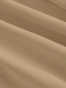 SHEIN MOD Plus Size Women Solid Color Sleeveless Dress, Elegant Office Dress (With Belt) Elegant Summer Outfits Khaki Dress Tan Outfit Women Classy Summer Dress Dress Casual - Khaki - View 4