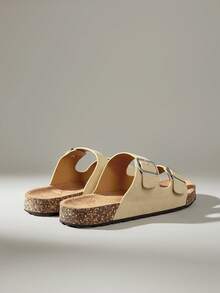 Solecia 男士休闲百搭简约凉鞋，夏季 - 杏色 - 查看 4