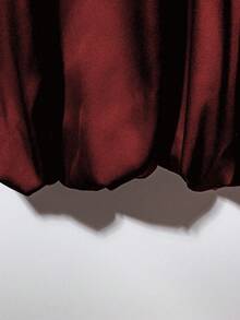 GlowEve CURVE 优雅时尚大码女式蝴蝶结装饰泡泡裙 - 酒紅色 - 查看 4