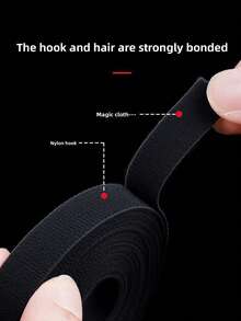 1m/3m/5m 充电线整理器、电缆扎带、魔术贴扎带、数据线收纳、自夹式双面卷绕器魔术贴扎带，适用于耳机/USB 线缆、电脑线缆扎带、桌面线缆背面整理器、线缆和电线管理，居家和办公室整理，圣诞节礼物赠送 - 黑色 - 查看 3