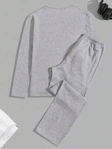 Set di abbigliamento da casa a maniche lunghe con stampa natalizia, regalo di Natale per il fidanzato