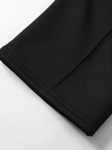 SHEIN 少女百搭休闲家居舒适柔软保暖褶皱阔腿直筒运动裤，秋冬款