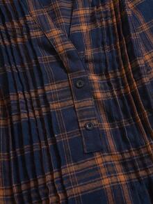 Rusticease Plus Size Women's Plaid Printed Simple Daily Long Sleeve Shirt,Spring/Summer/Vacation - Multicolor - View 5