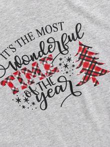 EURMUSE Men Christmas Printed XMAS FW Fashion Regular Long Sleeve Homewear Set Gift For Boyfriend - Grey - View 5