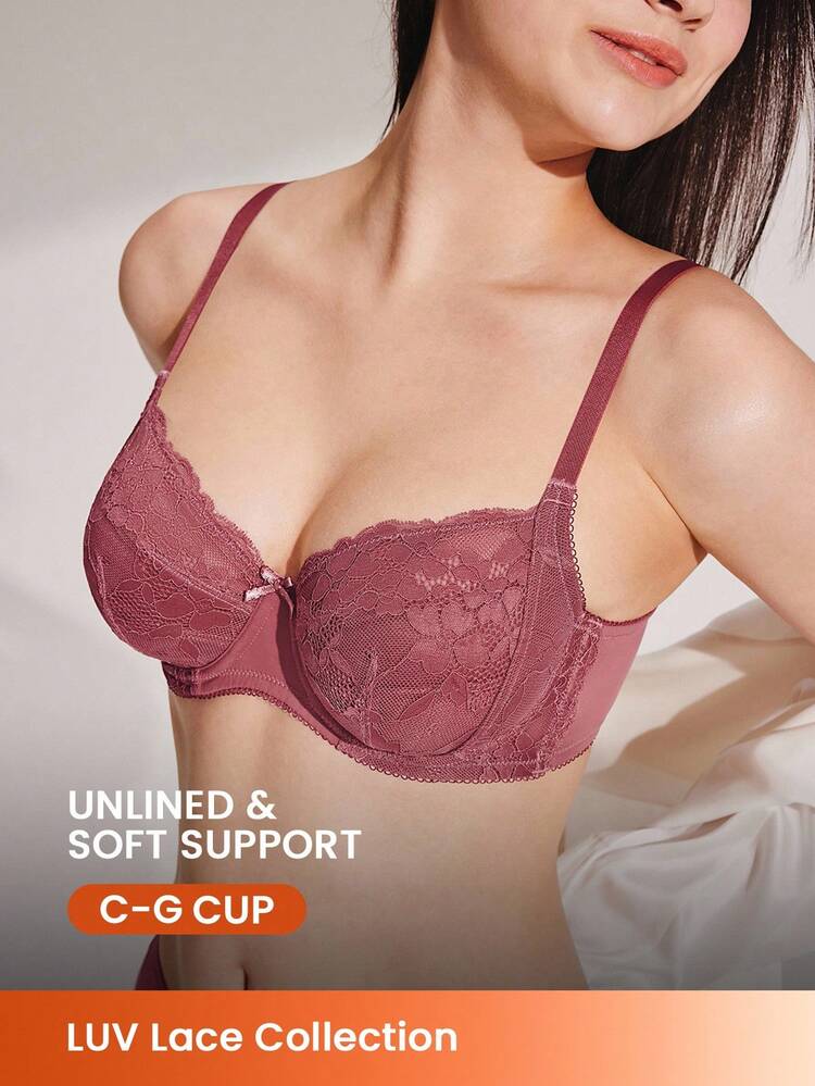 Full Coverage Lace Mesh Bra