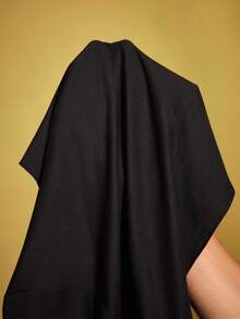 INAWLY 純色修身分襟鈕扣背心裙裝與外套 - 黑色 - 查看 6