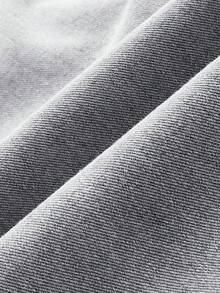 EURMUSE 大码女式口袋宽松休闲百搭牛仔裤 - 淺灰色 - 查看 4