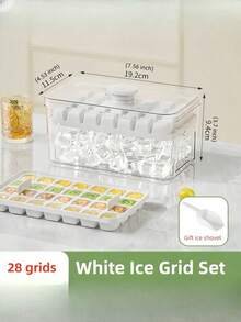 1个大容量夏季冰格模具带盖，2个装大号制冰硅胶冷冻盒，适用于鸡尾酒饮料派对、家庭厨房酒吧使用 - 彩色 - 查看 16