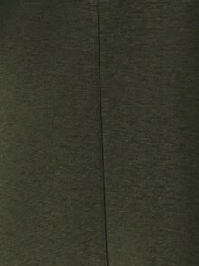EMERY ROSE 女式秋季长袖连帽夹克，落肩，卫衣材质，拉链装饰，中长款，休闲 - 軍綠色 - 查看 7