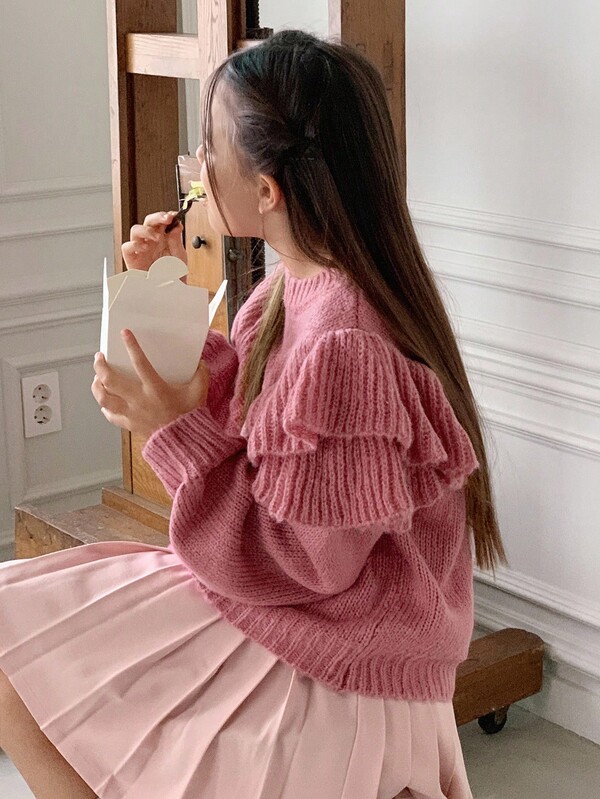 DAZY 青少年女孩日常休闲毛衣，秋季