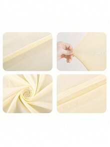 SHEIN 1 pièce Couvre-porte en arc beige unicolore - Couvre-arc décoratif de style moderne en polyester élastique en forme de U, lavable, convenant pour les festivals, les mariages et l'usage domestique