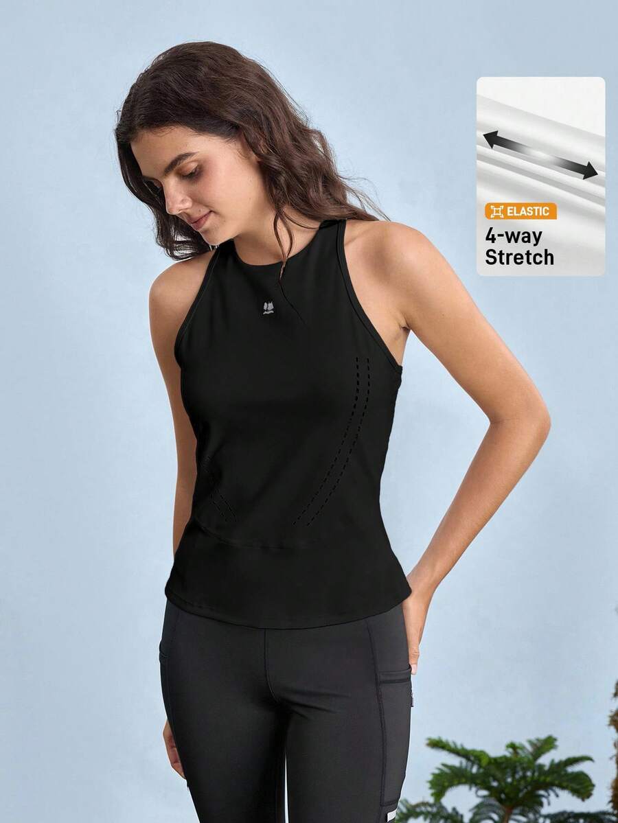 In My Nature Top de plein air pour femmes, élastique et peau-friendly, avec découpes laser